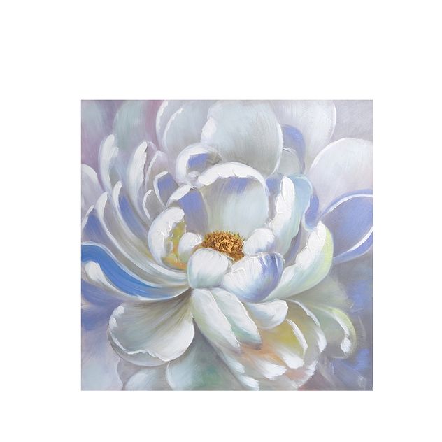 Tablou decorativ floare alba 80x80 cm