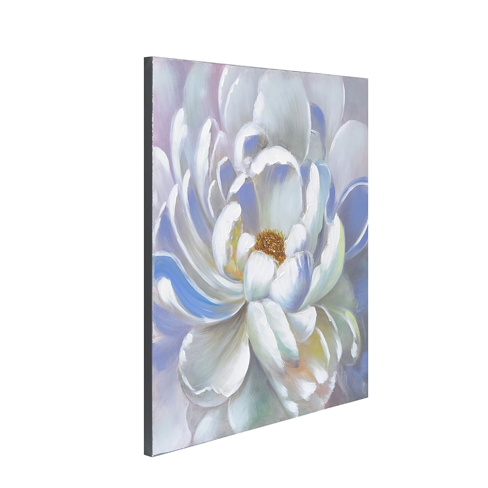 Tablou decorativ floare alba 80x80 cm - 2 | YEO