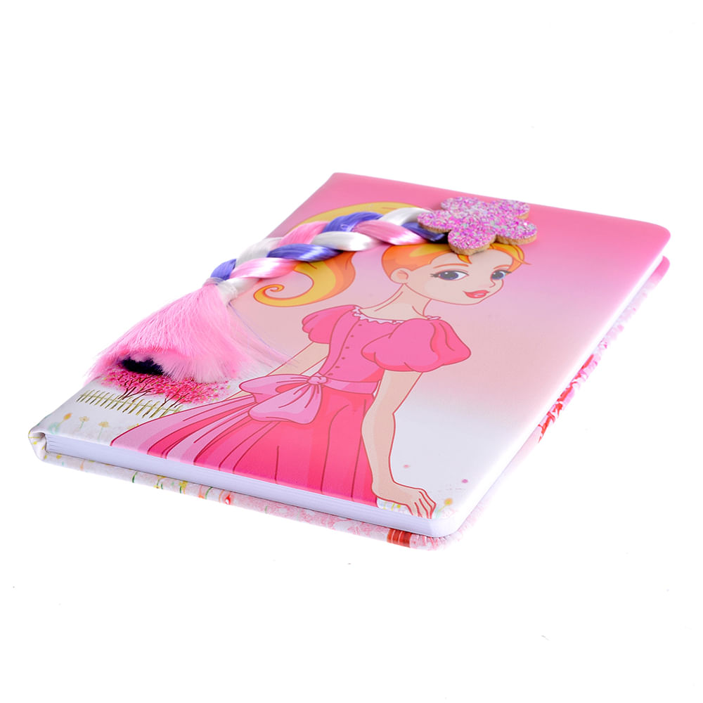 Agenda roz cu print papausa si impletitura decorativa - 2 | YEO