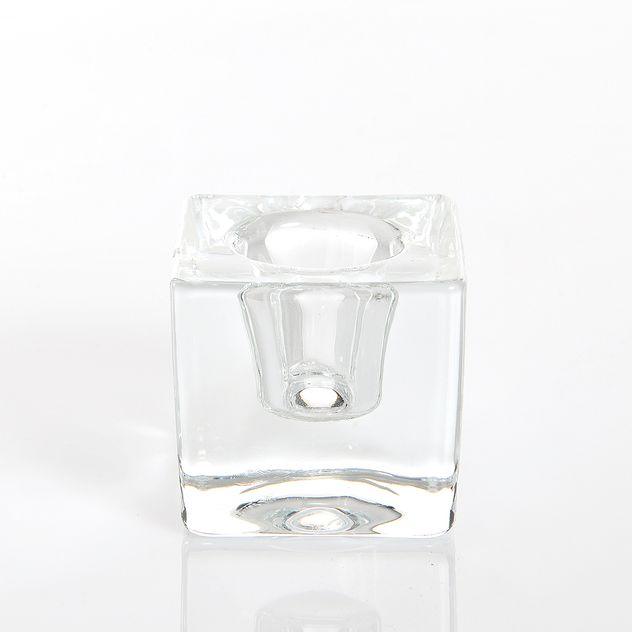 Suport din sticla pentru lumanare 4 cm