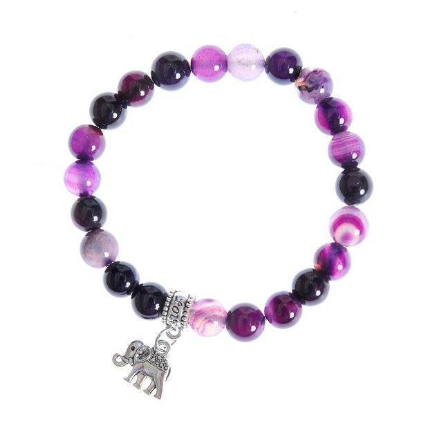 Bratara din pietre naturale Purple Agate