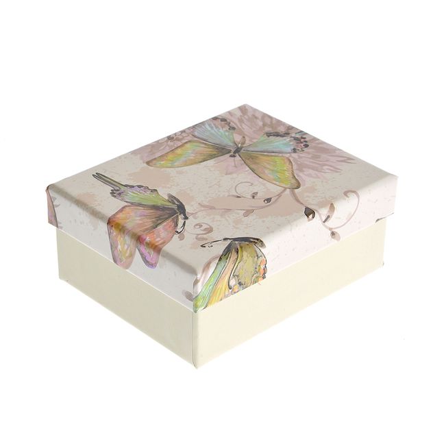 Cutie cadou cu fluturi multicolori 10 cm