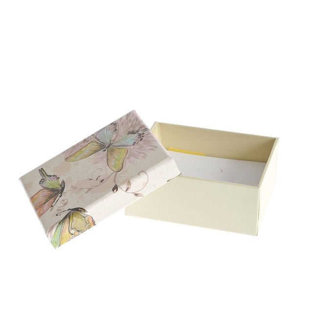 Cutie cadou cu fluturi multicolori 10 cm