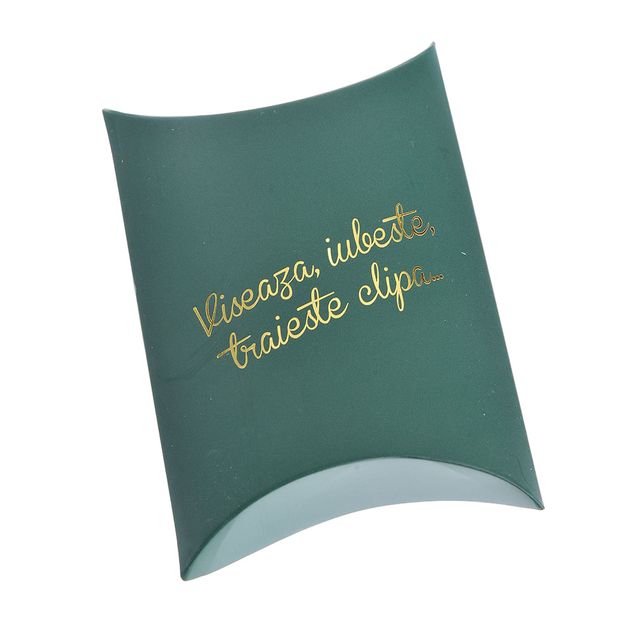 Plic cadou verde cu mesaj
