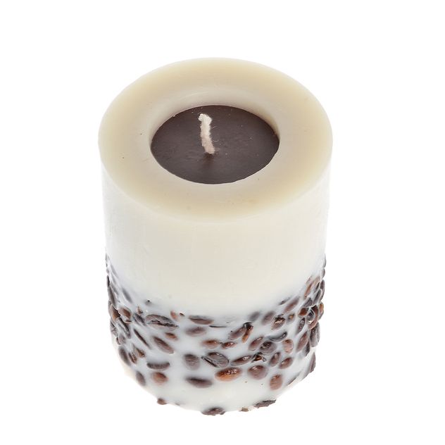 Lumanare rotunda cu boabe de cafea 9 cm