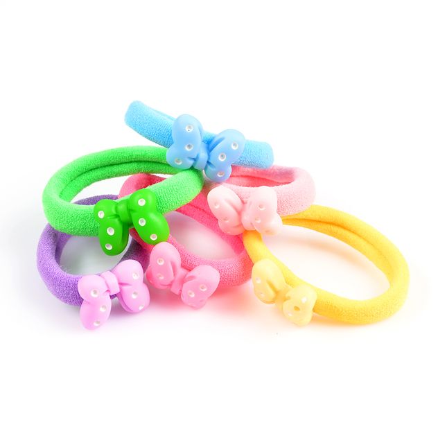 Set 6 elastice multicolore cu fundite