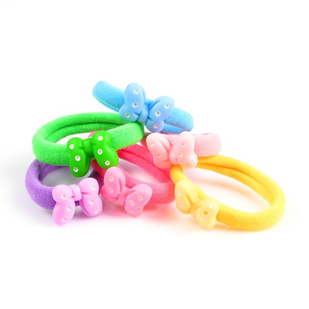 Set 6 elastice multicolore cu fundite