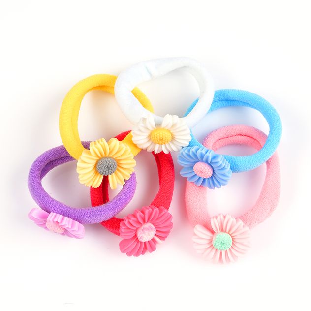 Set 6 elastice multicolore cu margarete