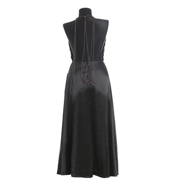 Rochie neagra cu bretele din lant