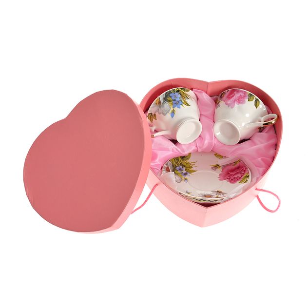 Set 2 cesti 200 ml cu farfurii