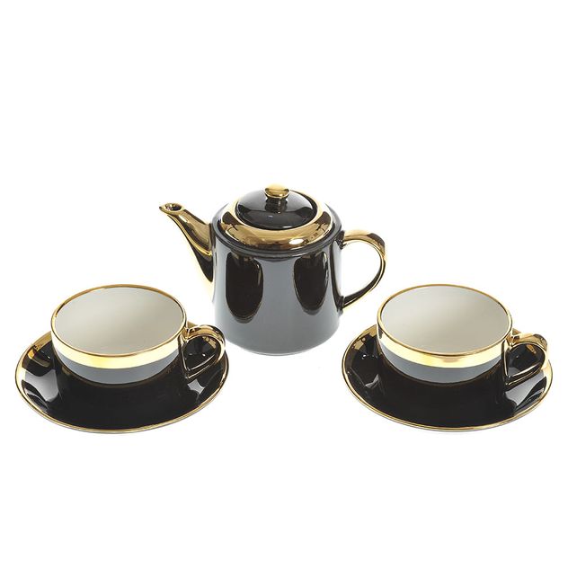 Set ceainic cu doua cesti