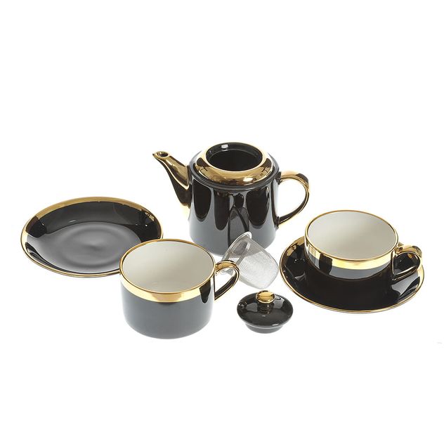 Set ceainic cu doua cesti