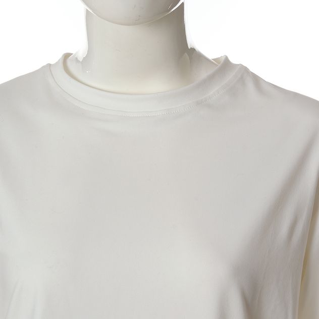 Bluza alba simpla cu maneca lunga si croi lejer
