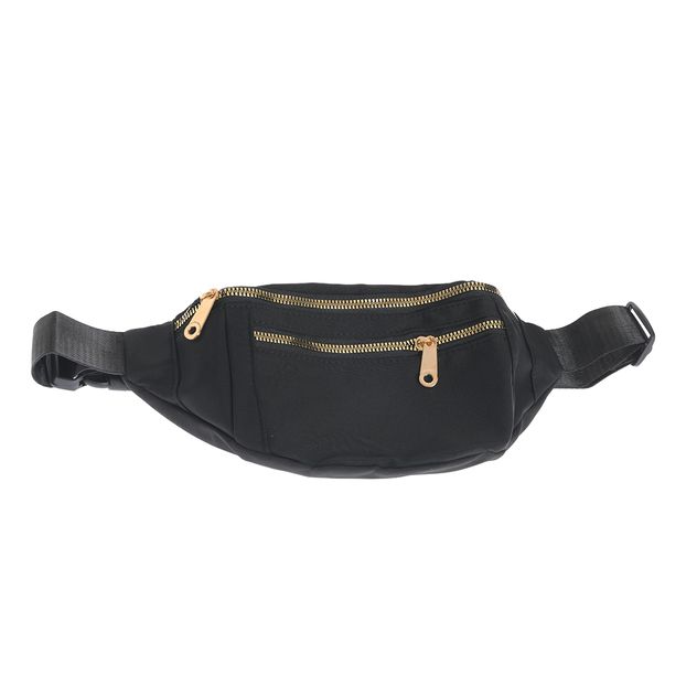 Borseta casual neagra cu design modern si reglabil