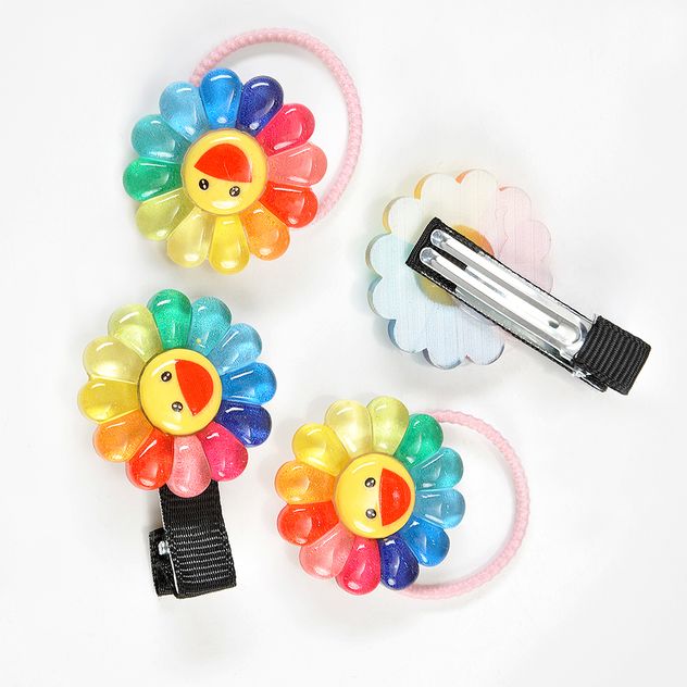 Set 4 accesorii par cu flori zambitoare