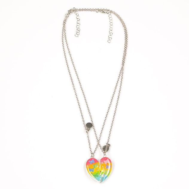 Set 2 coliere Best Friends inima colorata