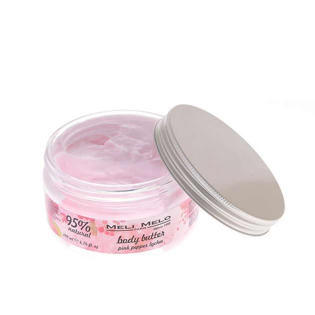 Unt de corp cu piper roz si litchi 200 ml