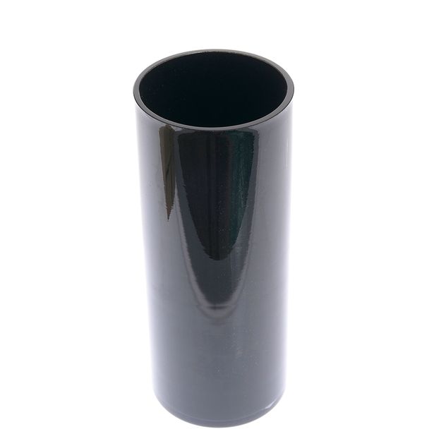 Vaza cilindrica din sticla, finisaj negru lucios