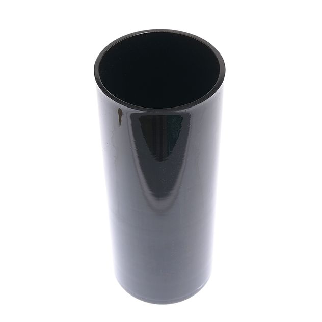 Vaza cilindrica din sticla, finisaj negru lucios