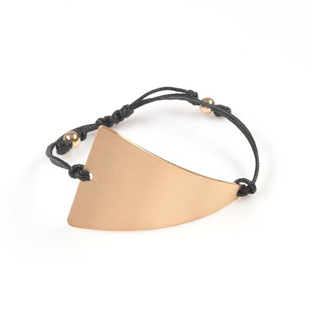 Bratara ajustabila cu element geometric auriu