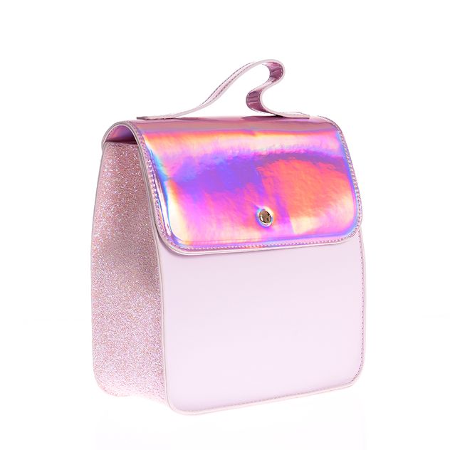 Rucsac roz pentru copii cu efect holografic