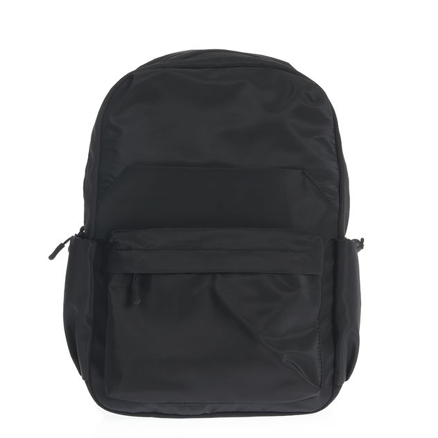 Rucsac negru pentru laptop cu buzunare laterale si frontale