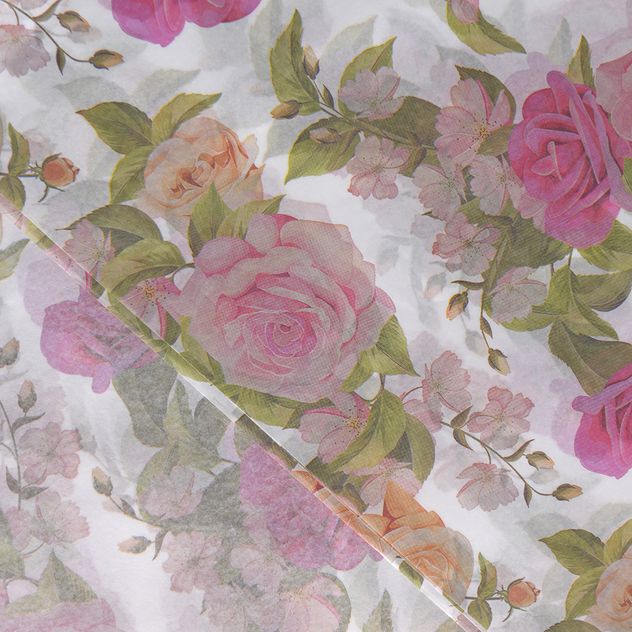 Set 10 coli de hartie pentru ambalat cu model floral