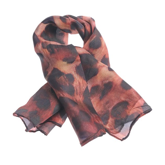 Esarfa eleganta din matase cu imprimeu animal print