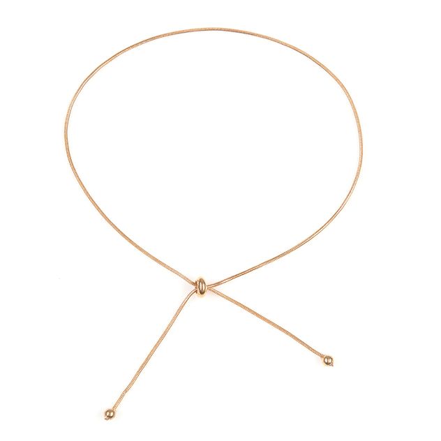 Bratara de picior reglabila din snur metalic auriu