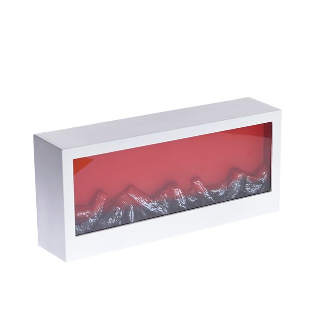 Semineu decorativ cu LED, efect de flacara si busteni