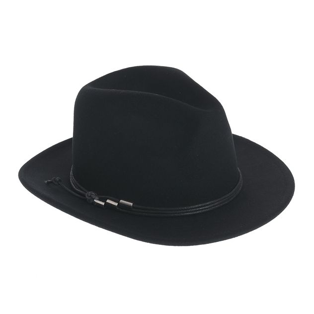 Palarie fedora cu snur negru