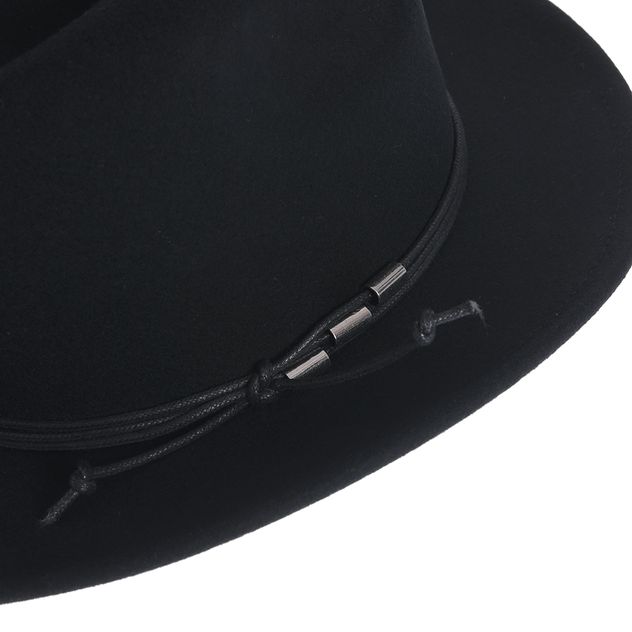 Palarie fedora cu snur negru
