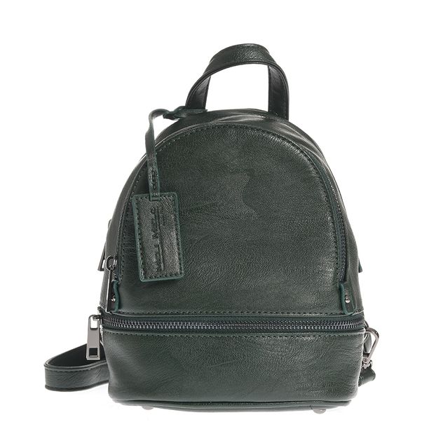 Rucsac casual mini verde cu bretele detasabile