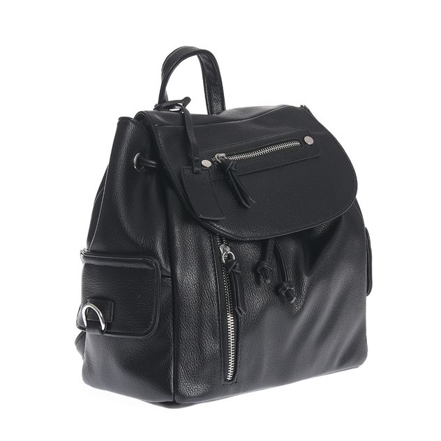 Rucsac modern negru cu compartimente multiple si design practic