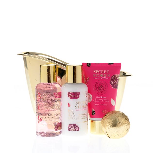 Set cosmetice cu aroma de trandafir