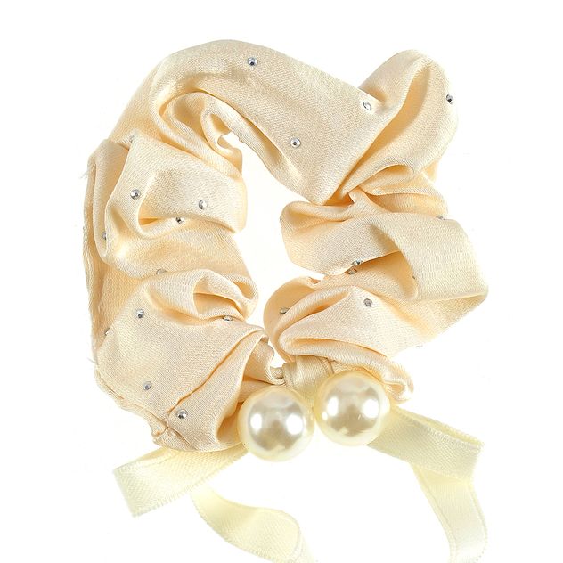 Elastic de par crem cu panglici lungi