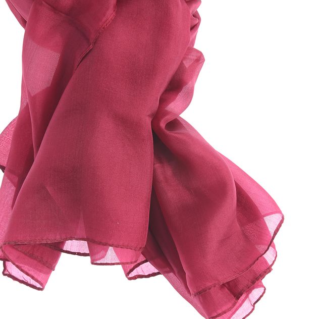 Esarfa din matase rosu burgundy