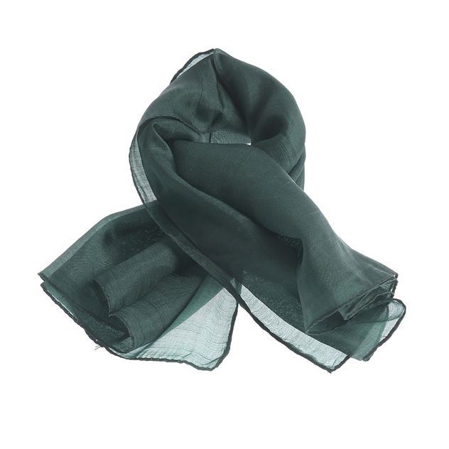 Esarfa din matase verde inchis 50 x 50 cm