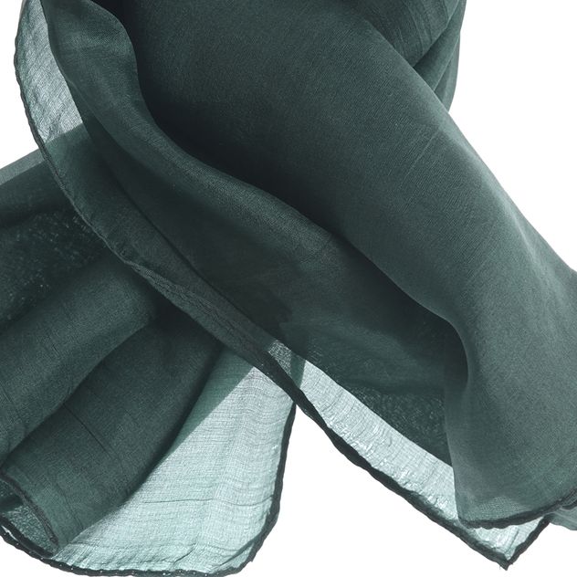 Esarfa din matase verde inchis 50 x 50 cm