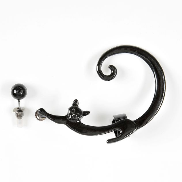 Cercei pisica si perla neagra