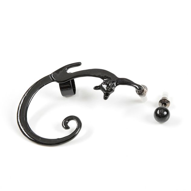 Cercei pisica si perla neagra