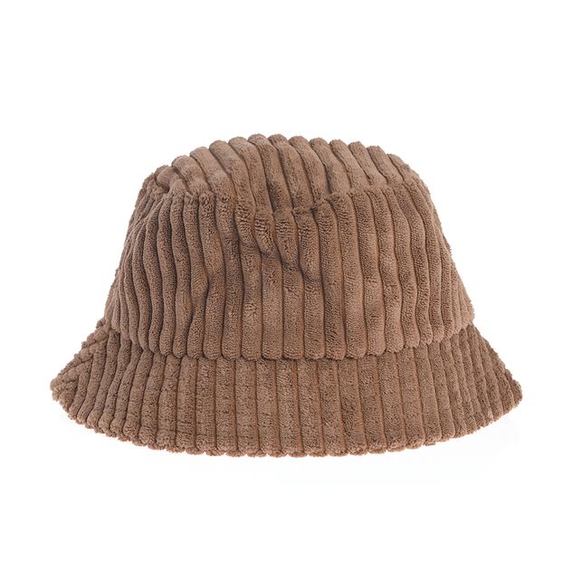 Palarie casual maro stil bucket din material texturat