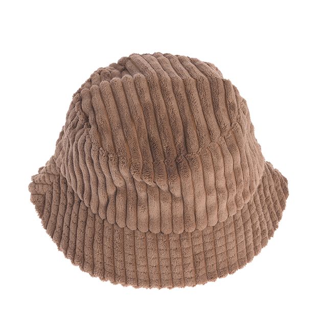Palarie casual maro stil bucket din material texturat