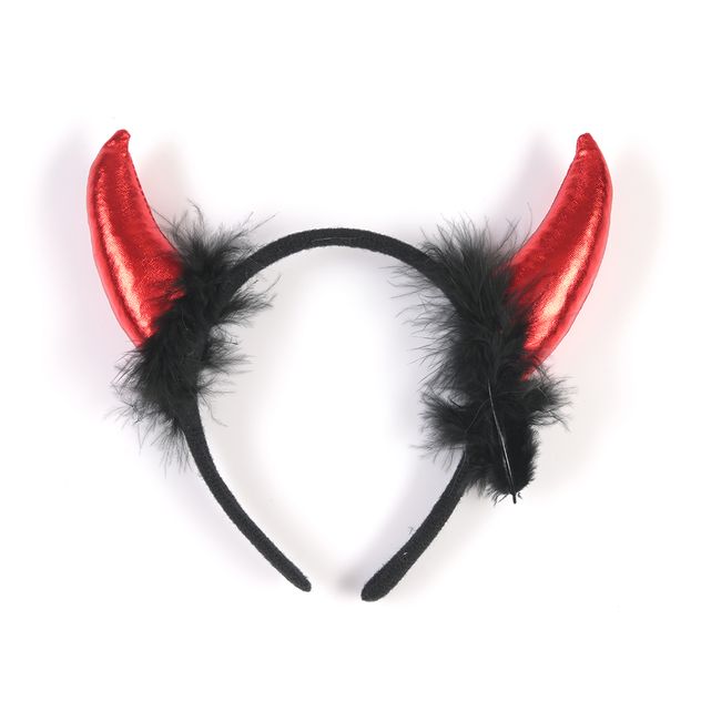 Bentita de Halloween cu cornite rosii