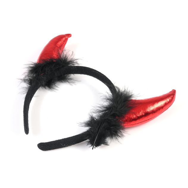 Bentita de Halloween cu cornite rosii