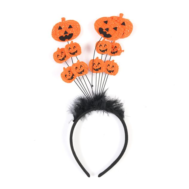 Bentita Halloween cu dovleci portocalii decorativi