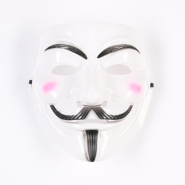Masca alba Anonymous pentru Halloween