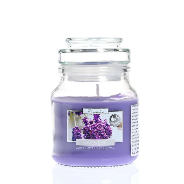 Lumanare in pahar cu aroma de lavanda