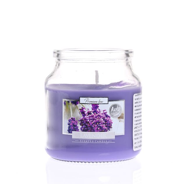 Lumanare in pahar cu aroma de lavanda