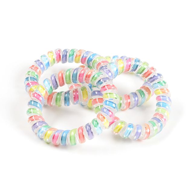 Set elastice colorate spirala pentru par